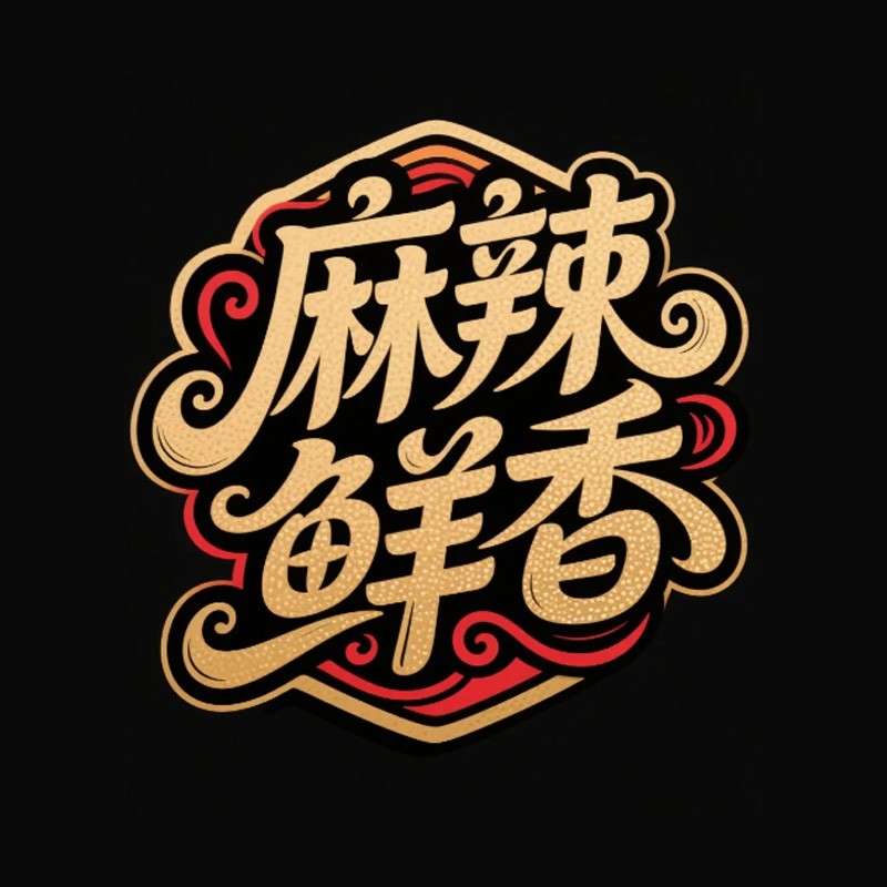 麻辣鲜香AI字体设计