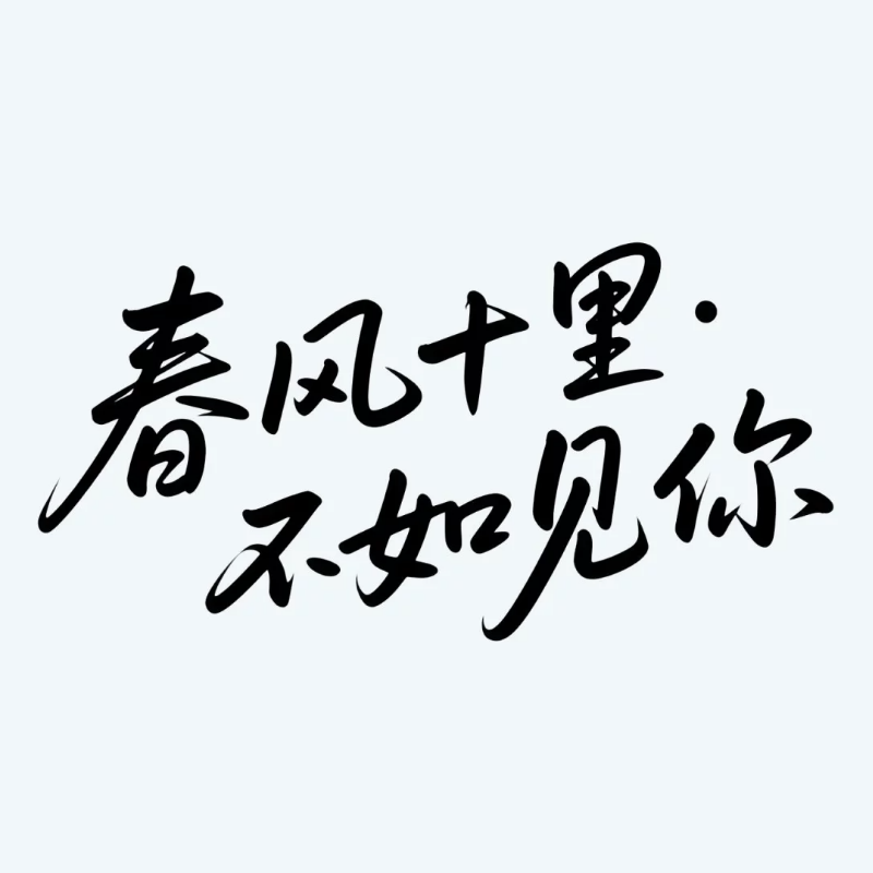 春风十里·不如见你AI字体设计