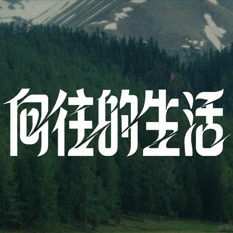 向往的生活AI字体设计