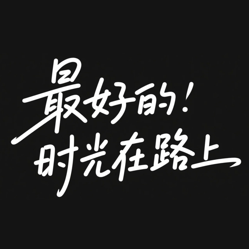 最好的时光在路上AI字体设计