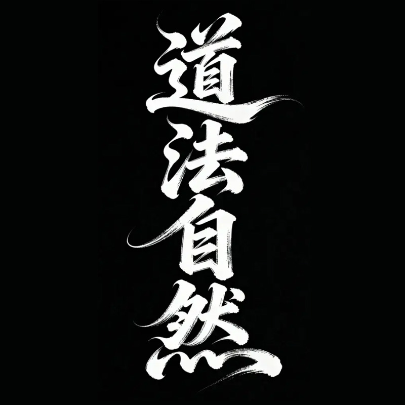 道法自然AI字体设计