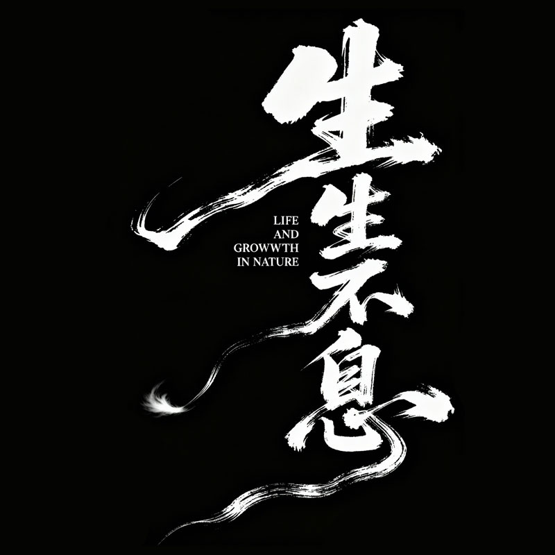 生生不息AI字体设计